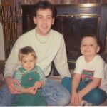 Ken, nephew James, and nephew Jarod around 1987
