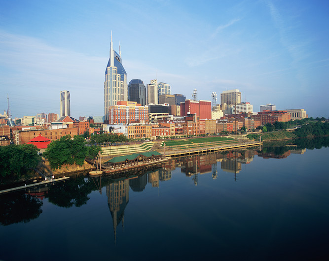 200139747-001 USA, Tennessee, Nashville skyline